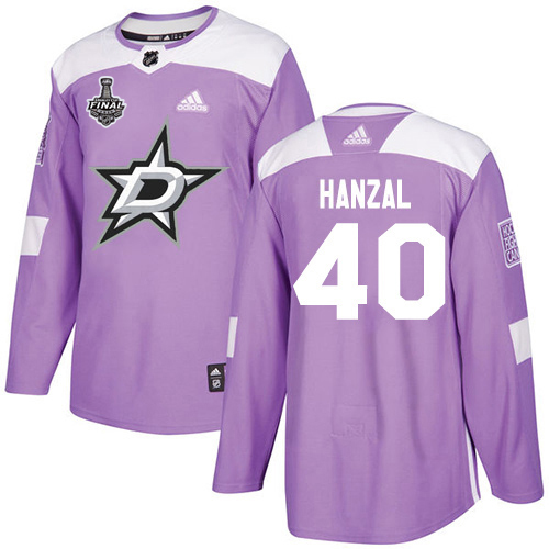 Adidas Men Dallas Stars #40 Martin Hanzal Purple Authentic Fights Cancer 2020 Stanley Cup Final Stitched NHL Jersey